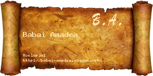Babai Amadea névjegykártya